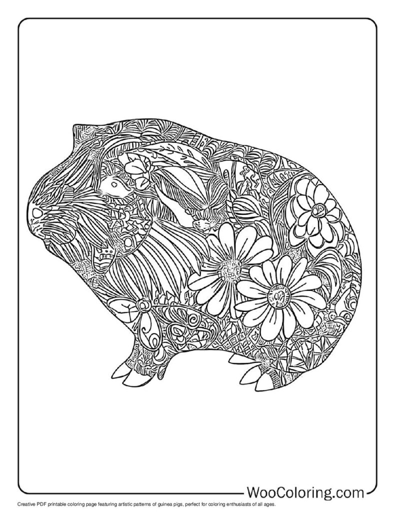 100 Guinea Pig coloring pages Free PDF To Print - 45