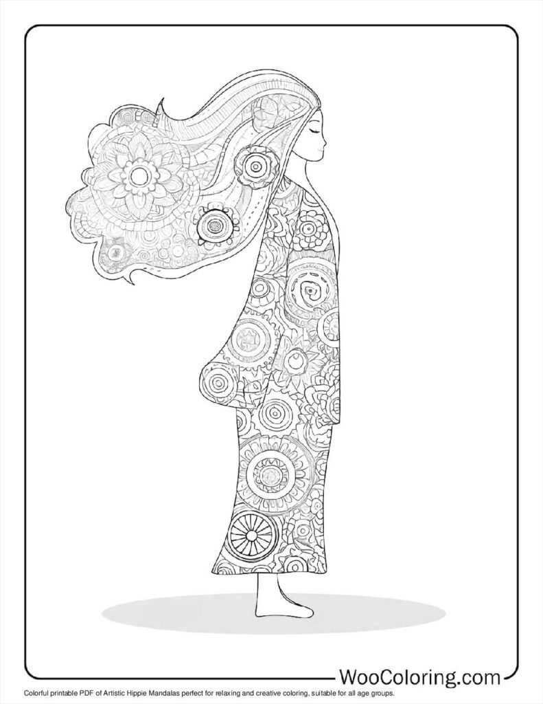 100  Hippie coloring pages  Free PDF To Print  - 13