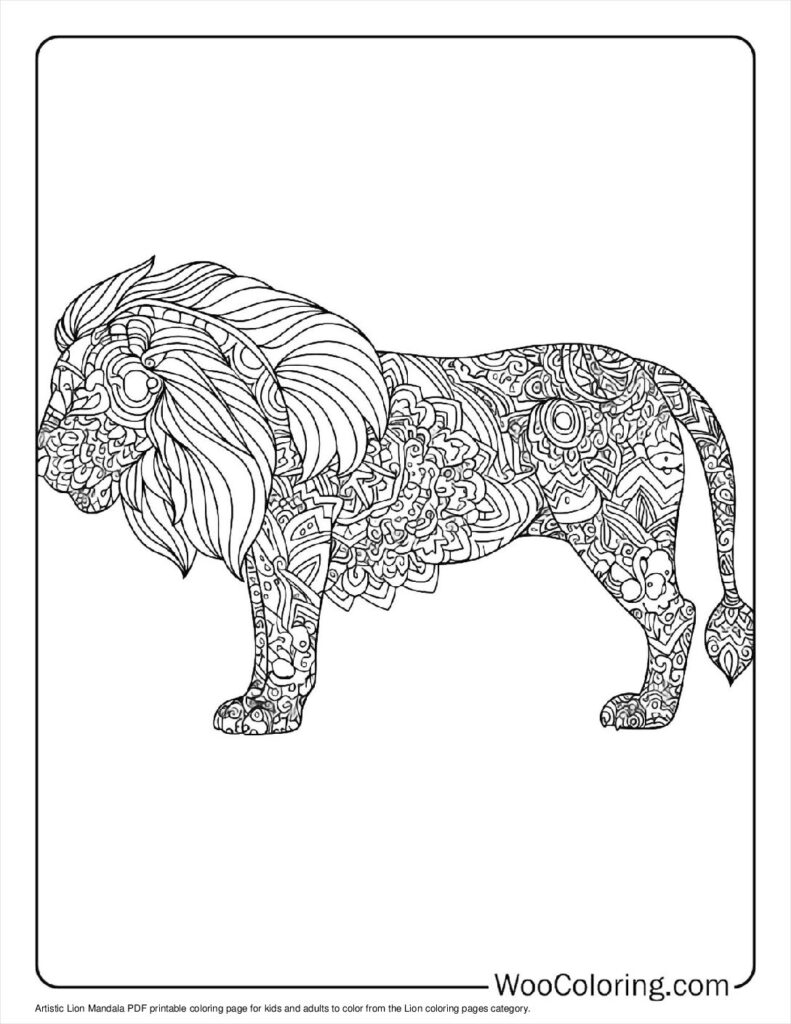 100 Lion coloring pages Free PDF To Print - 67