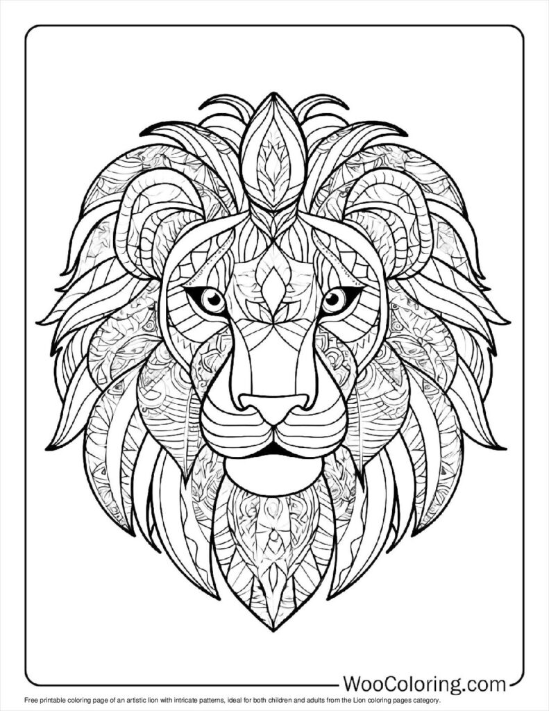 100 Lion coloring pages Free PDF To Print - 95