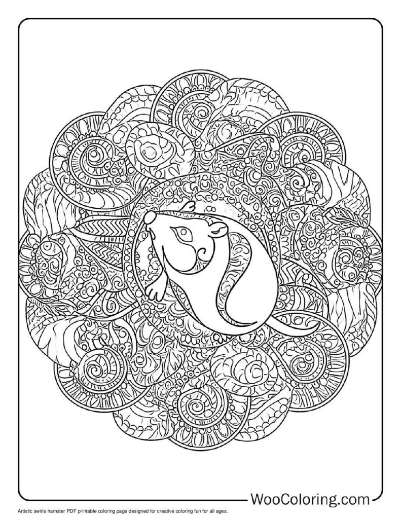 100  Hamster coloring pages  Free PDF To Print  - 10