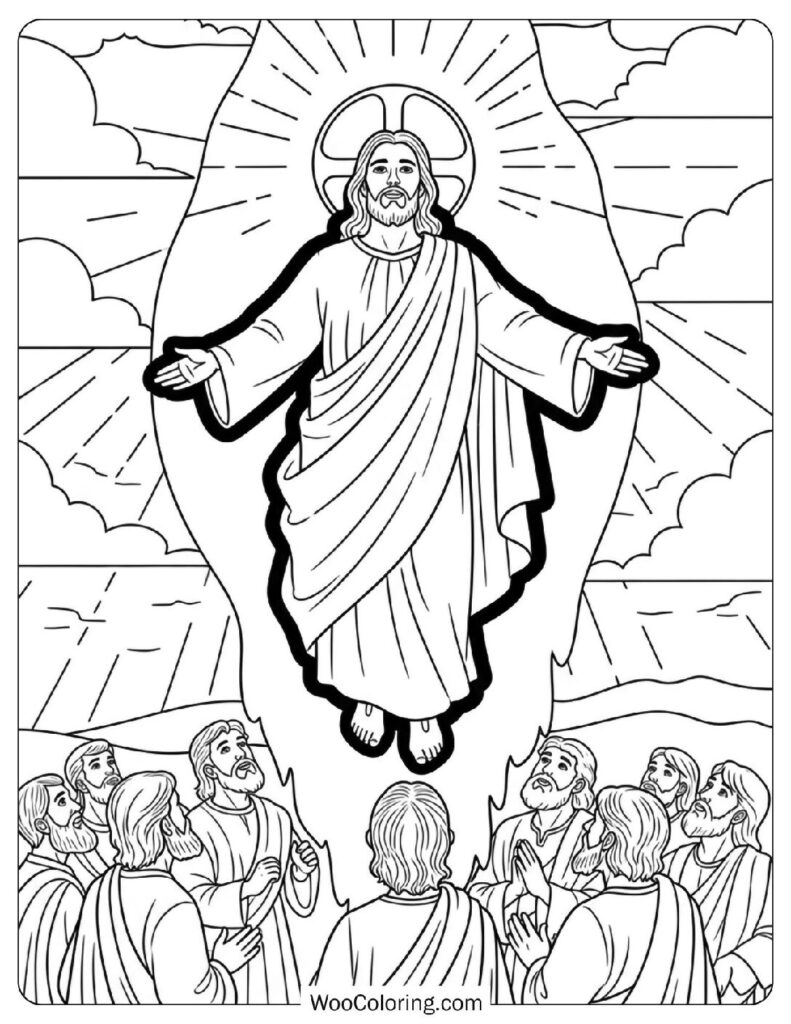 Ascension of Christ with Celestial Light