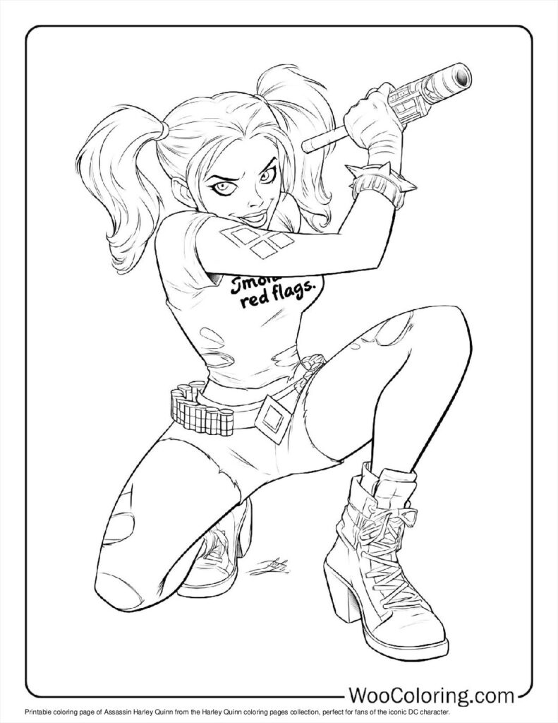 Assassin Harley Coloring Page