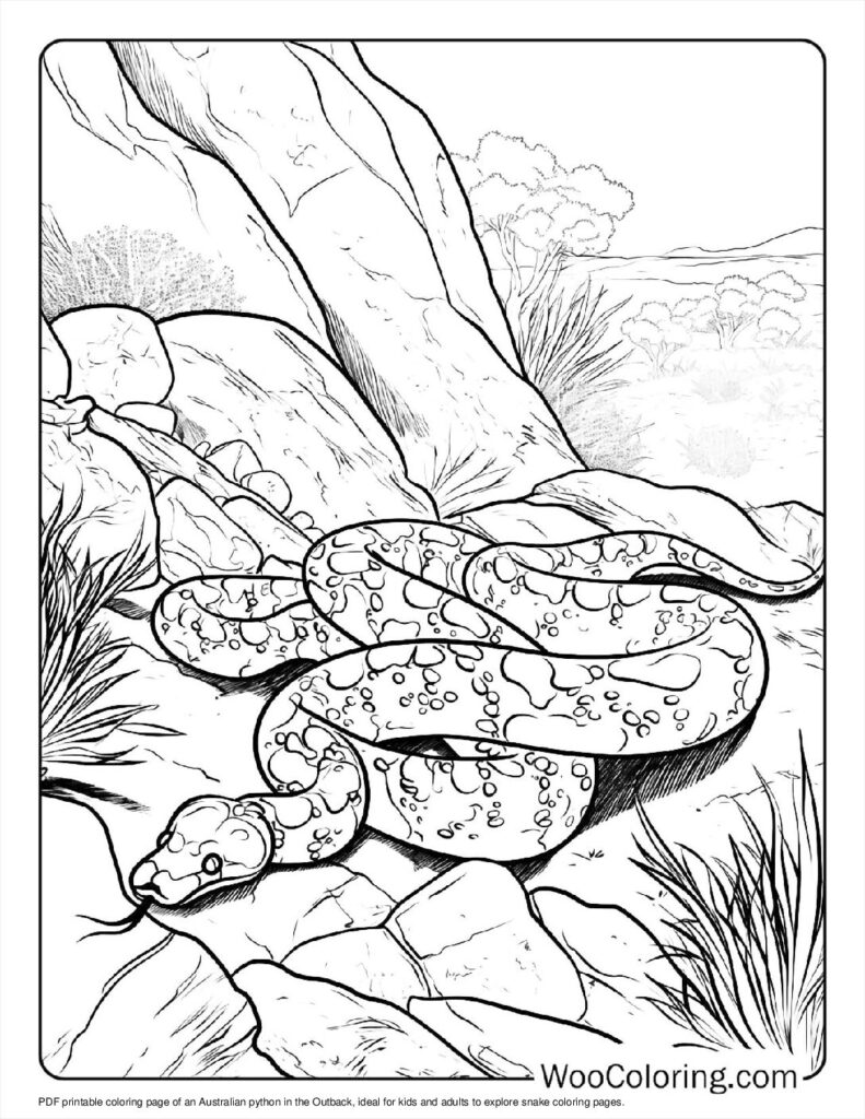 100+ Snake coloring pages (Free PDF To Print) | Woo Coloring