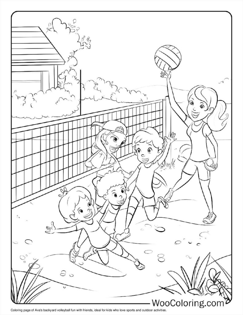 100  Volleyball coloring pages  Free PDF To Print  - 58