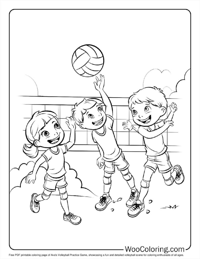 100  Volleyball coloring pages  Free PDF To Print  - 90