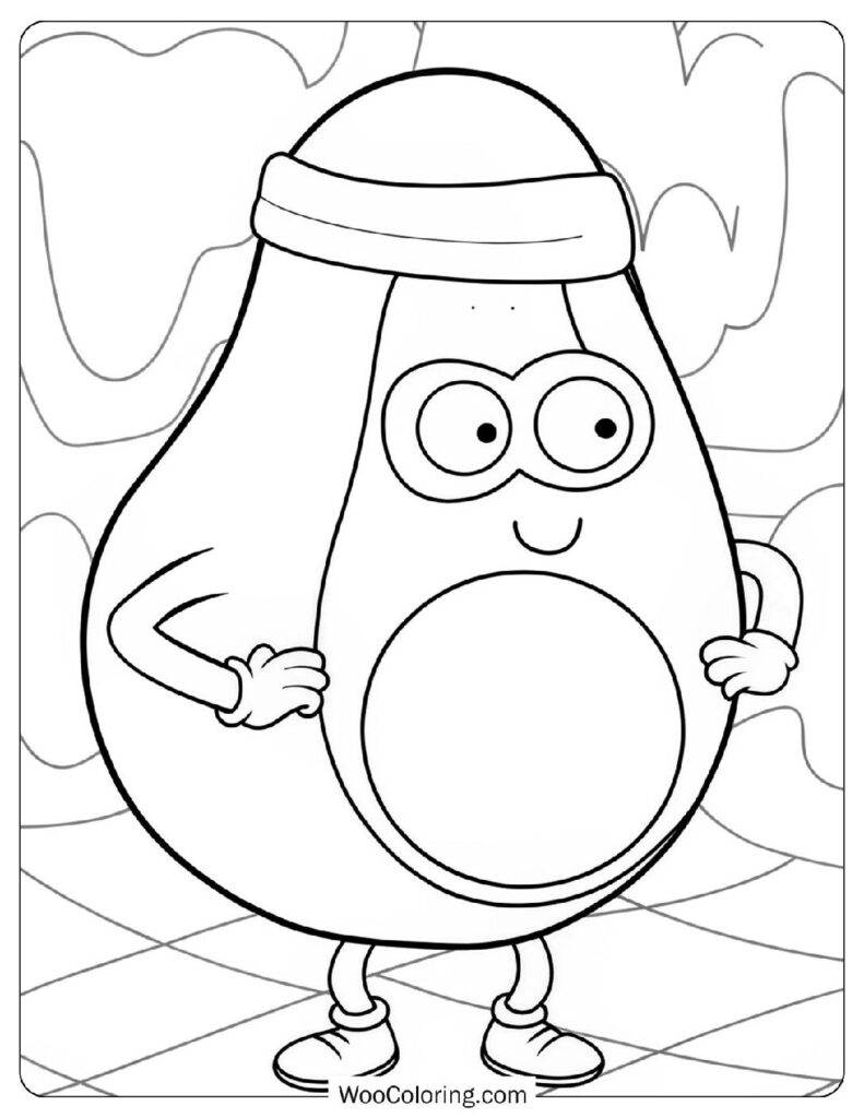 22 Avocado Coloring Pages  Free PDF To Print  - 24