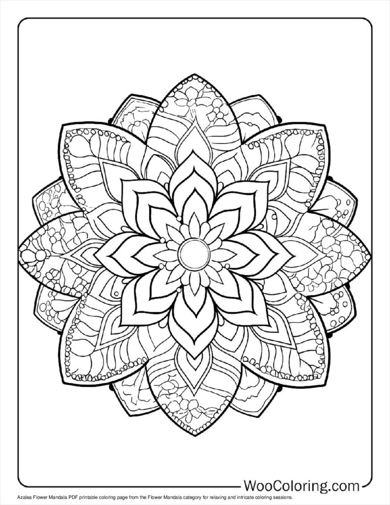 100  Flower Mandala coloring pages  Free PDF To Print  - 16