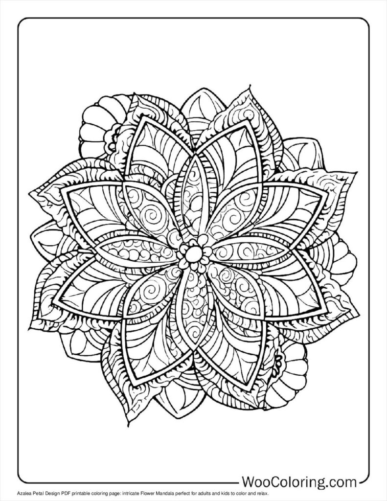 100  Flower Mandala coloring pages  Free PDF To Print  - 11