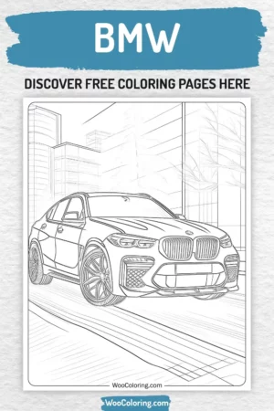 BMW coloring pages designs for boys