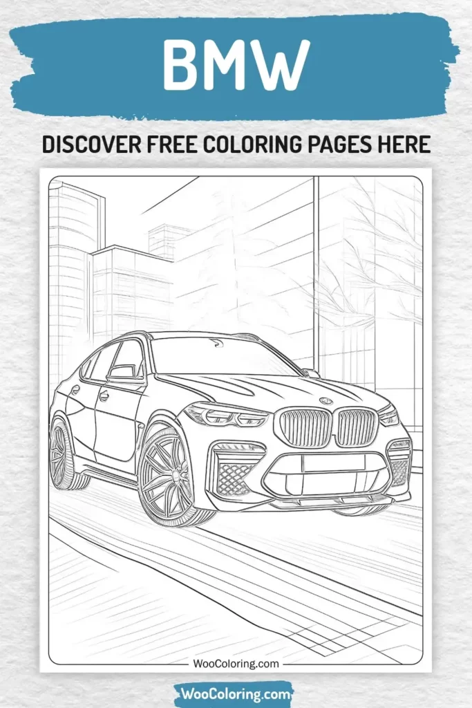 BMW coloring pages designs for boys