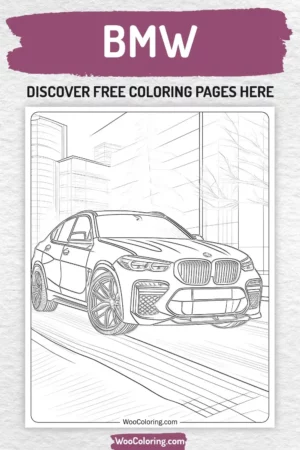 BMW coloring pages designs for kids