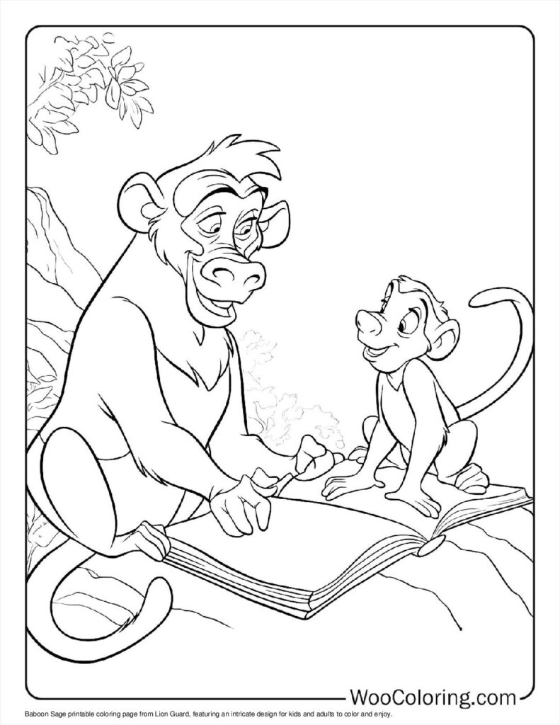 Baboon Sage Coloring Page