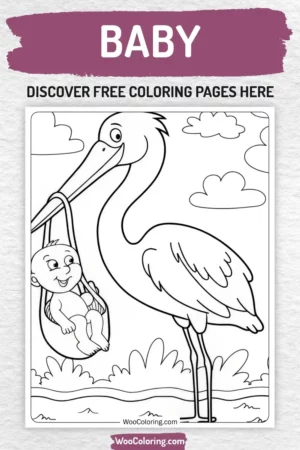 Baby coloring pages designs for kids