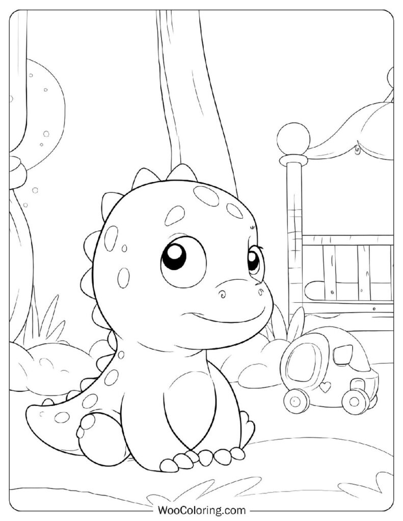 Baby Dinosaur Nursery To Color