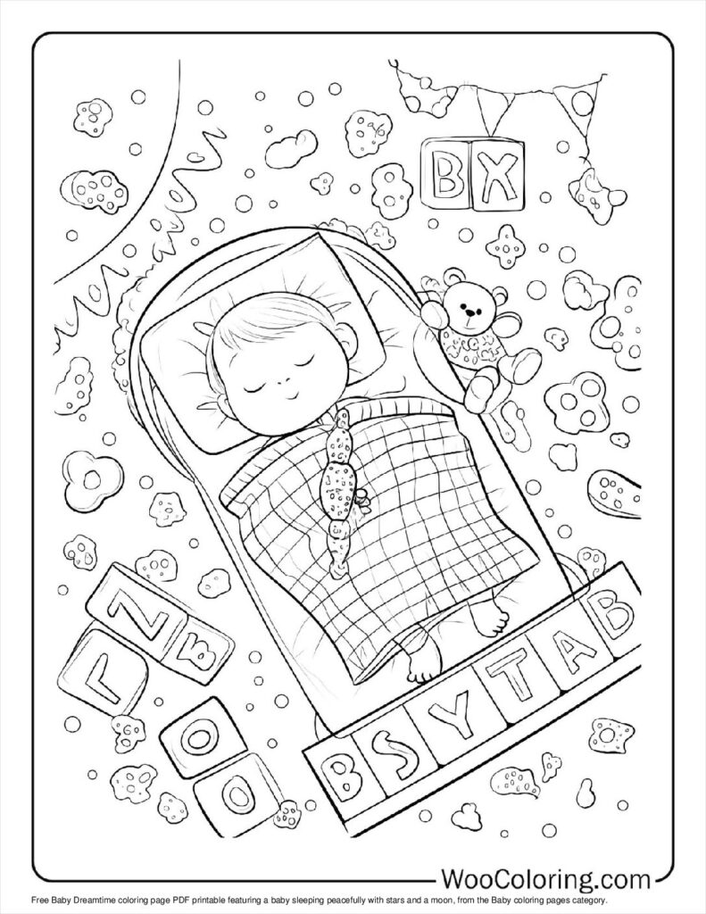 100  Baby coloring pages  Free PDF To Print  - 28