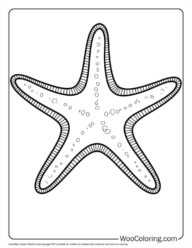 100  Starfish coloring pages  Free PDF To Print  - 2
