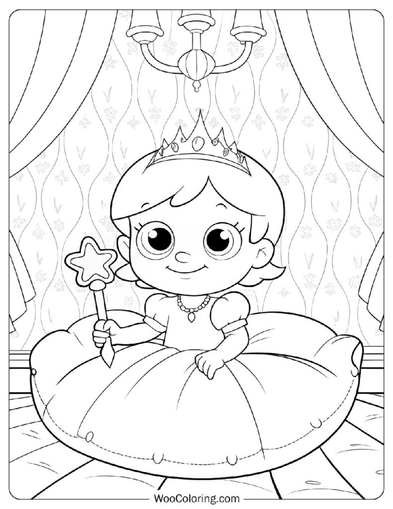 Baby Princess Coloring Page