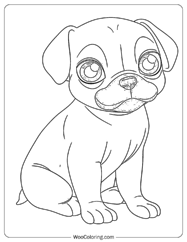 100 Pug coloring pages Free PDF To Print - 4