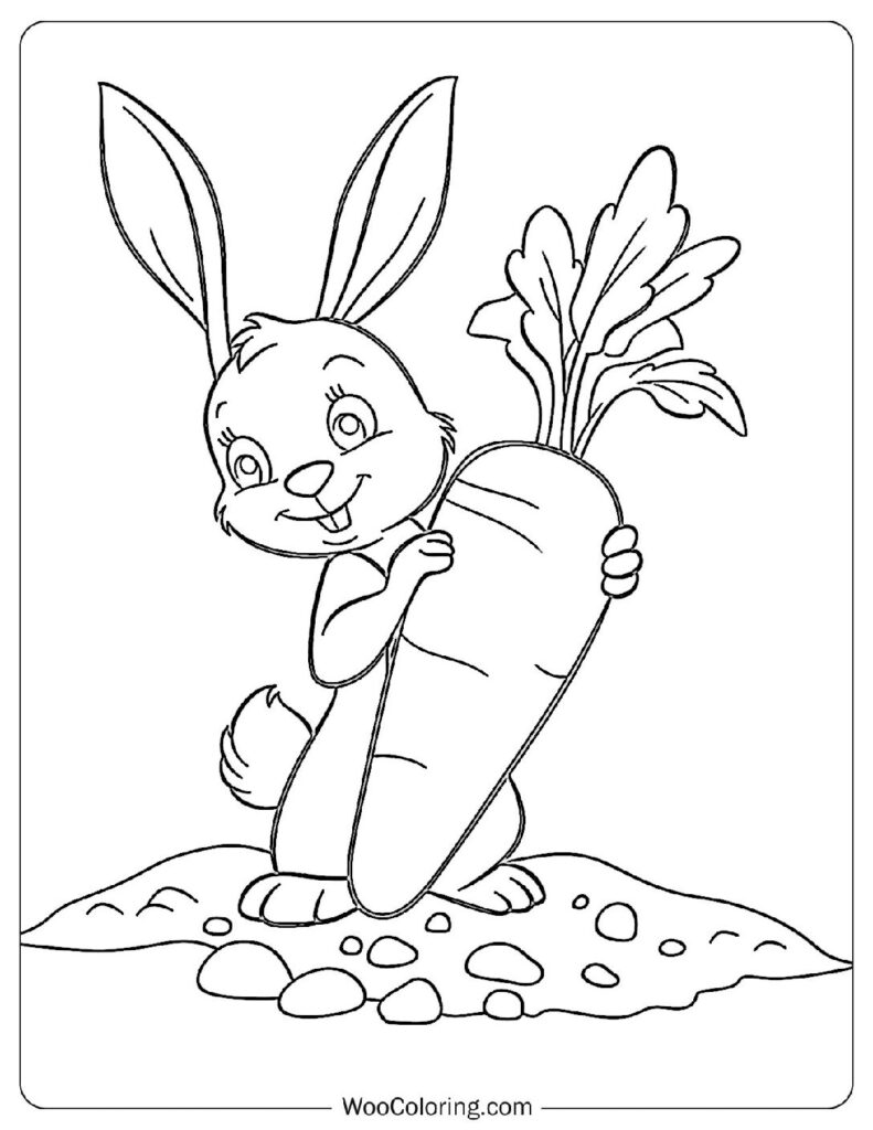 Baby Rabbit's Treat To Color