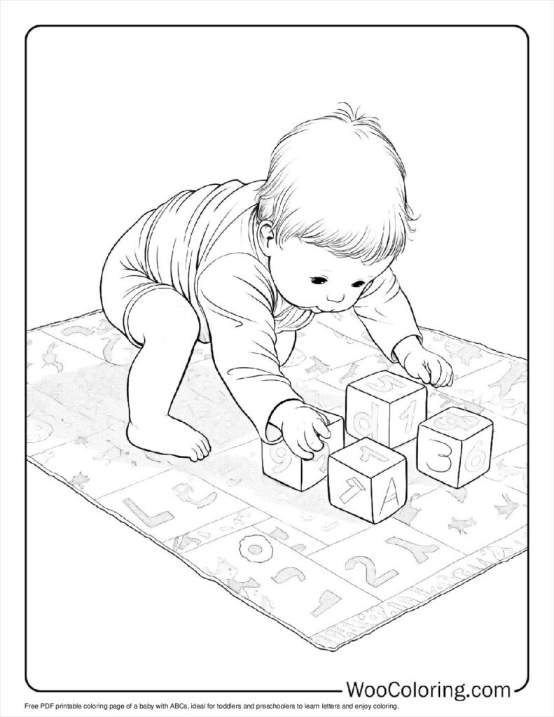 100  Baby coloring pages  Free PDF To Print  - 76