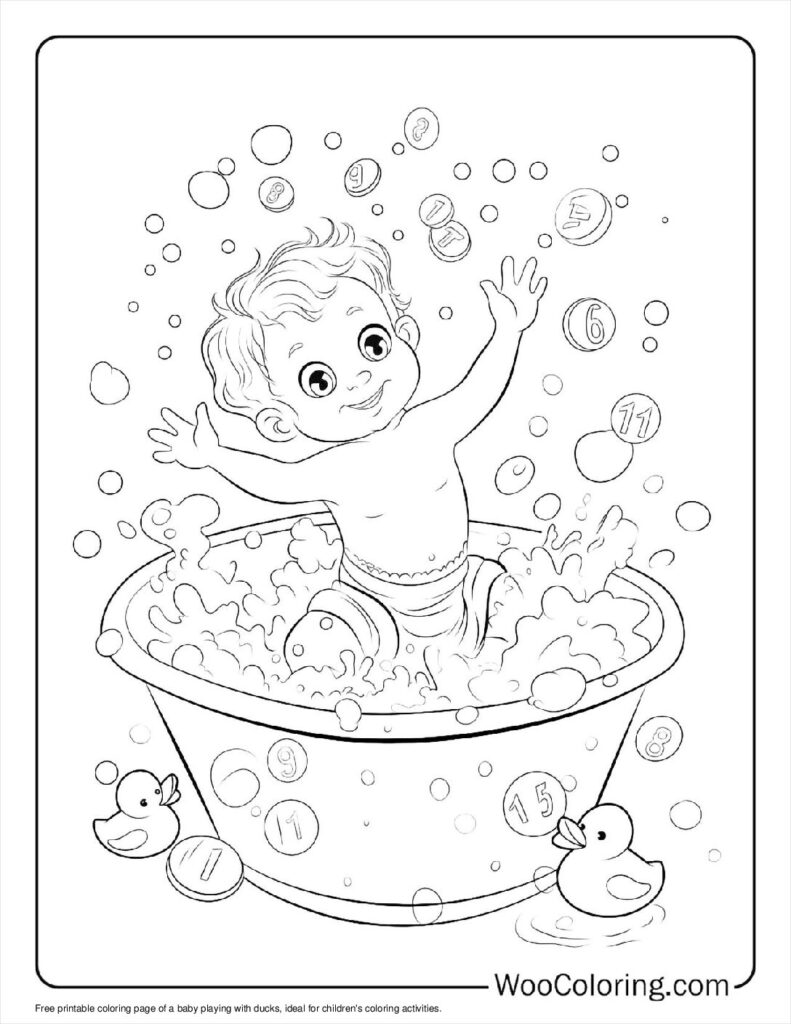 100  Baby coloring pages  Free PDF To Print  - 84