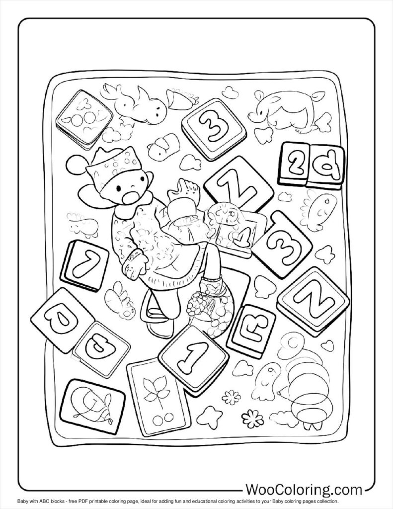 100  Baby coloring pages  Free PDF To Print  - 42