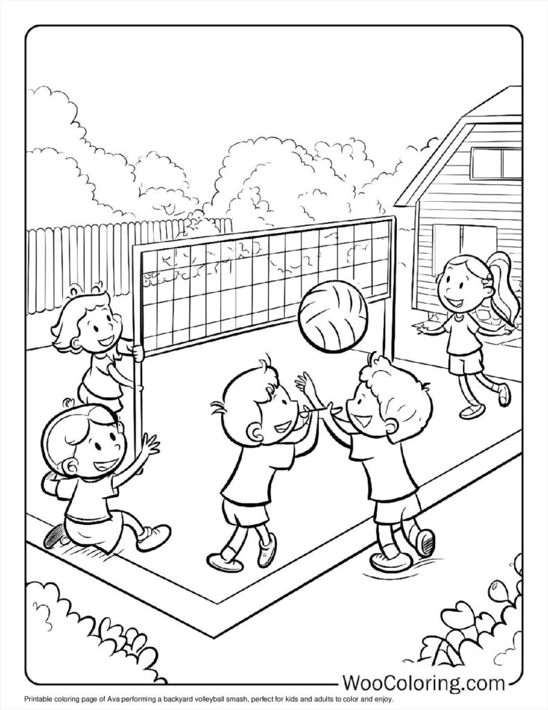 100  Volleyball coloring pages  Free PDF To Print  - 52