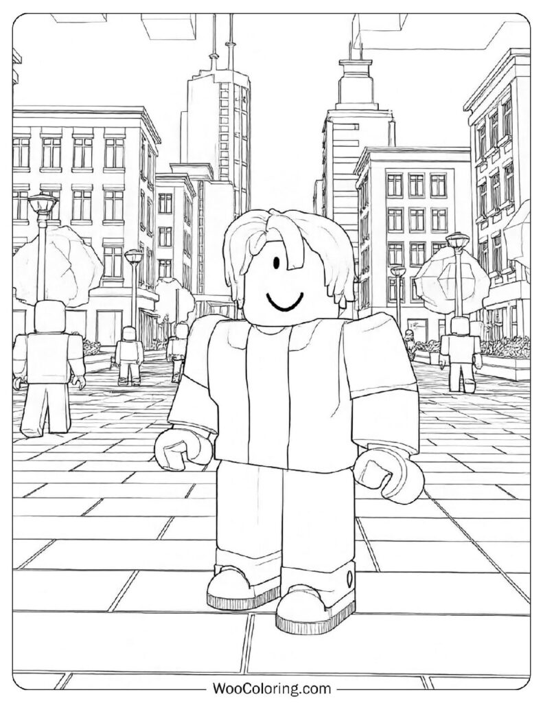 Bacon Hair Roblox Character Featuring the Classic Default Player Look