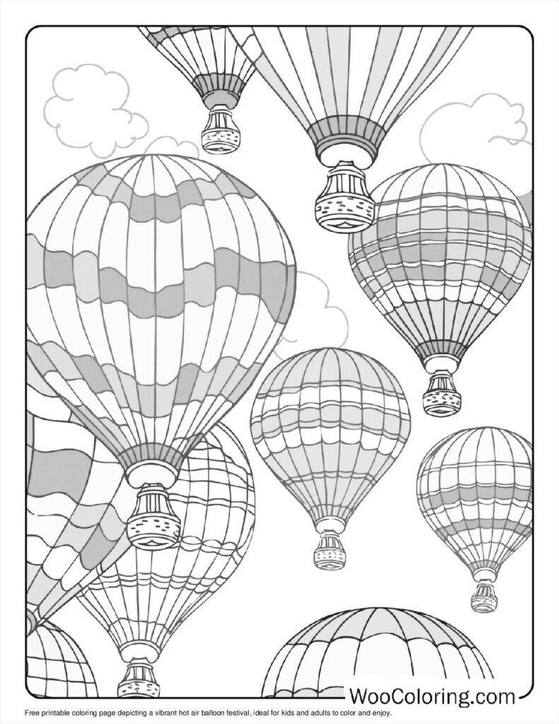 100  Hot Air Balloon coloring pages  Free PDF To Print  - 83