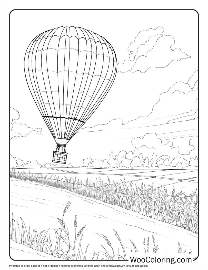 100  Hot Air Balloon coloring pages  Free PDF To Print  - 56