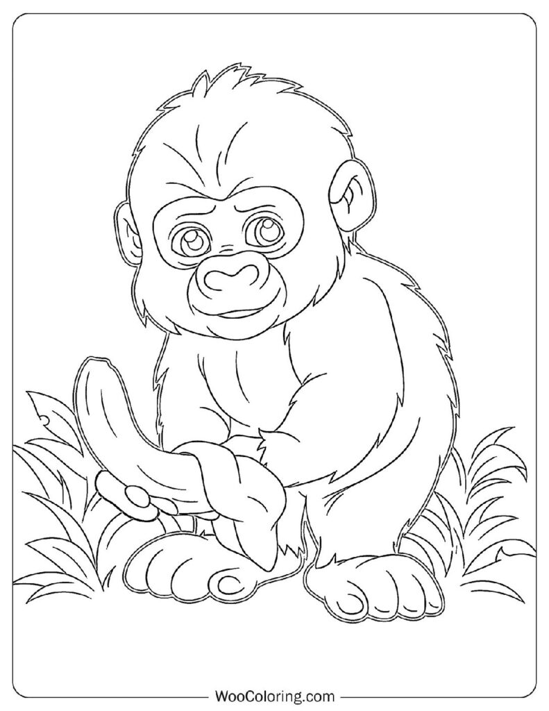 100  Gorilla coloring pages  Free PDF To Print  - 29