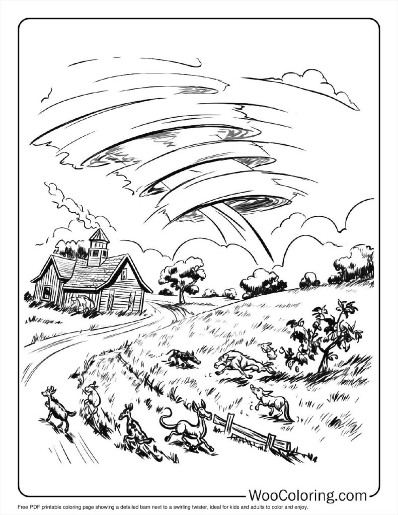 100  Tornado coloring pages  Free PDF To Print  - 55