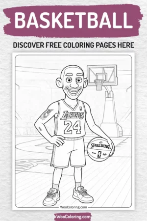 Basketball coloring pages designs for kids