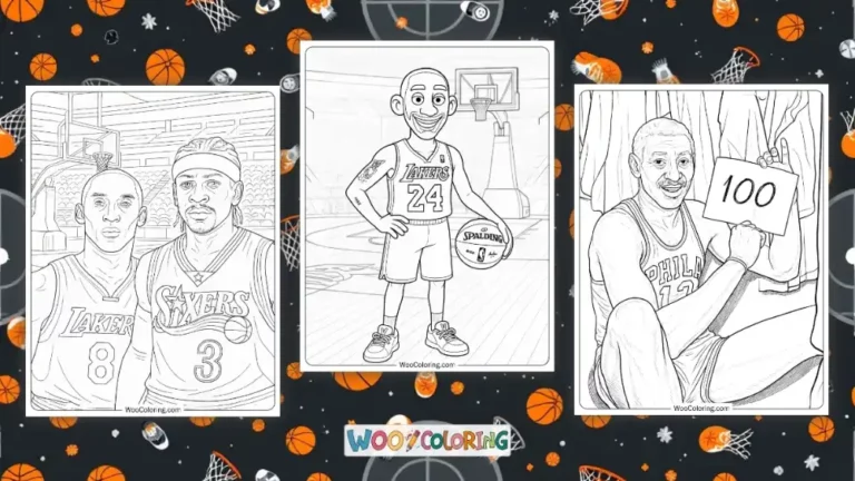 Basketball Coloring Pages Design Image