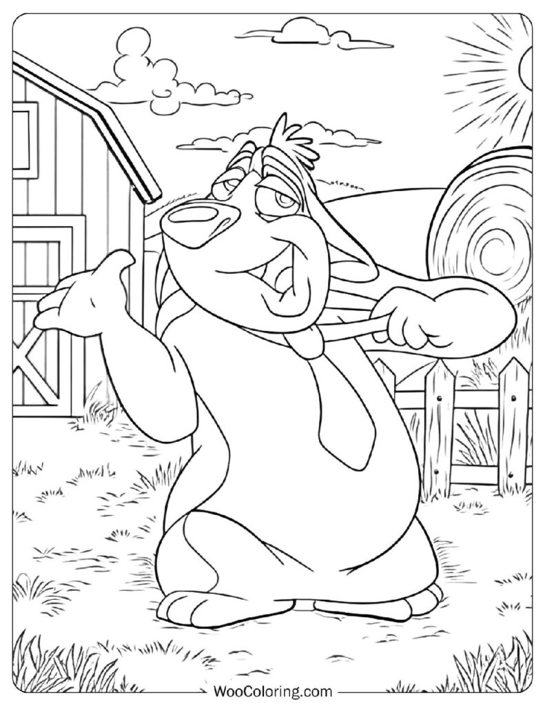 Basset Hound with a Grumpy Face from the Animated Movie Rover Dangerfield