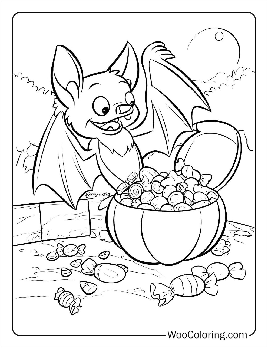 100+ Bat coloring pages (Free PDF To Print) | Woo Coloring