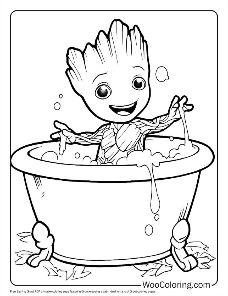 Bathing Groot