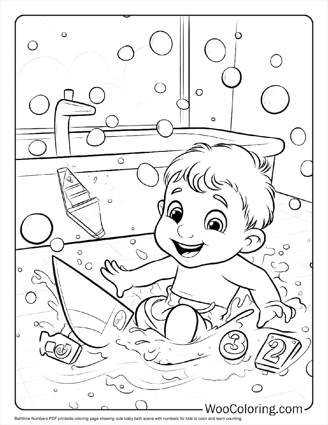 100+ Baby coloring pages (Free PDF To Print) | Woo Coloring