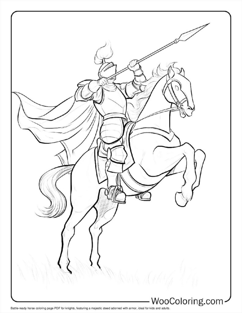 100  Knight coloring pages  Free PDF To Print  - 48