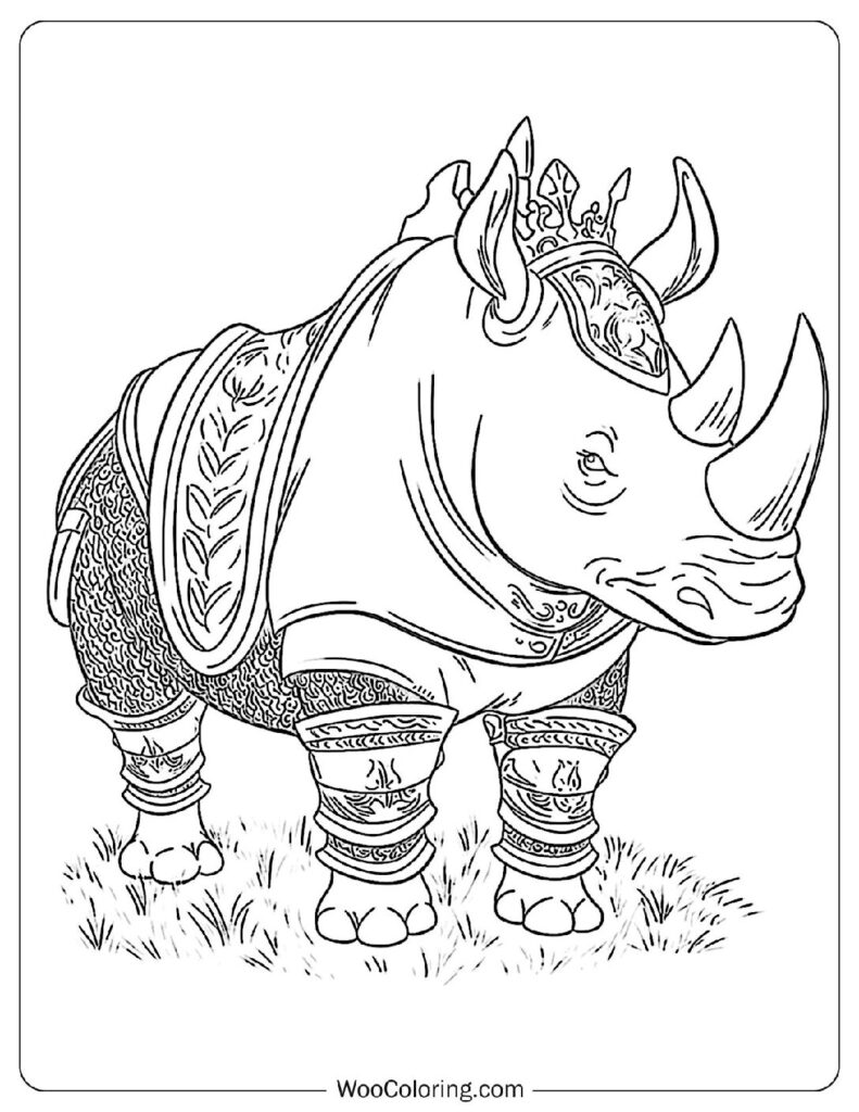 100  Rhino coloring pages  Free PDF To Print  - 74