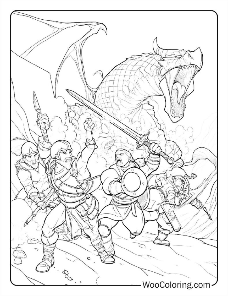 100 Dungeons Dragons coloring pages Free PDF To Print - 42