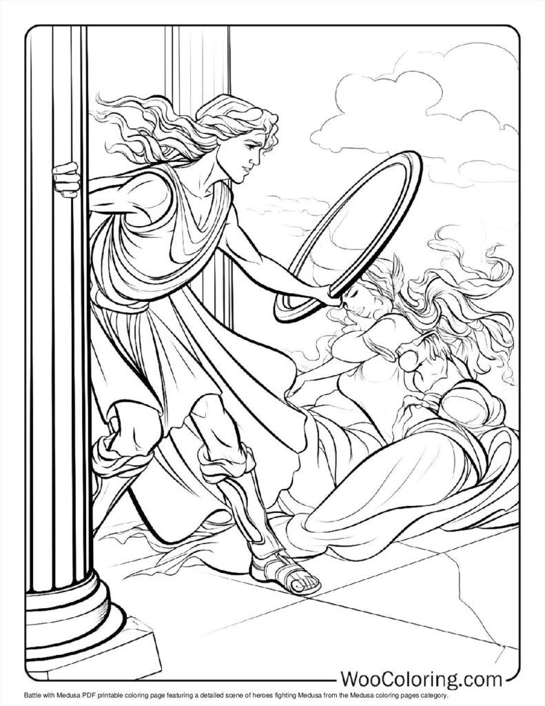 100  Medusa coloring pages  Free PDF To Print  - 44
