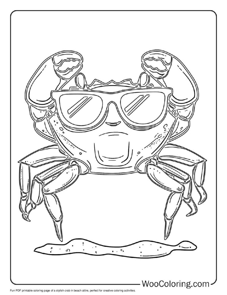100  Crab coloring pages  Free PDF To Print  - 61