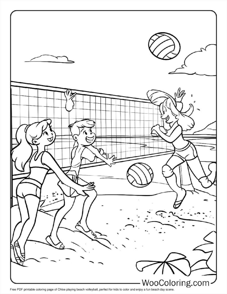 100  Volleyball coloring pages  Free PDF To Print  - 93