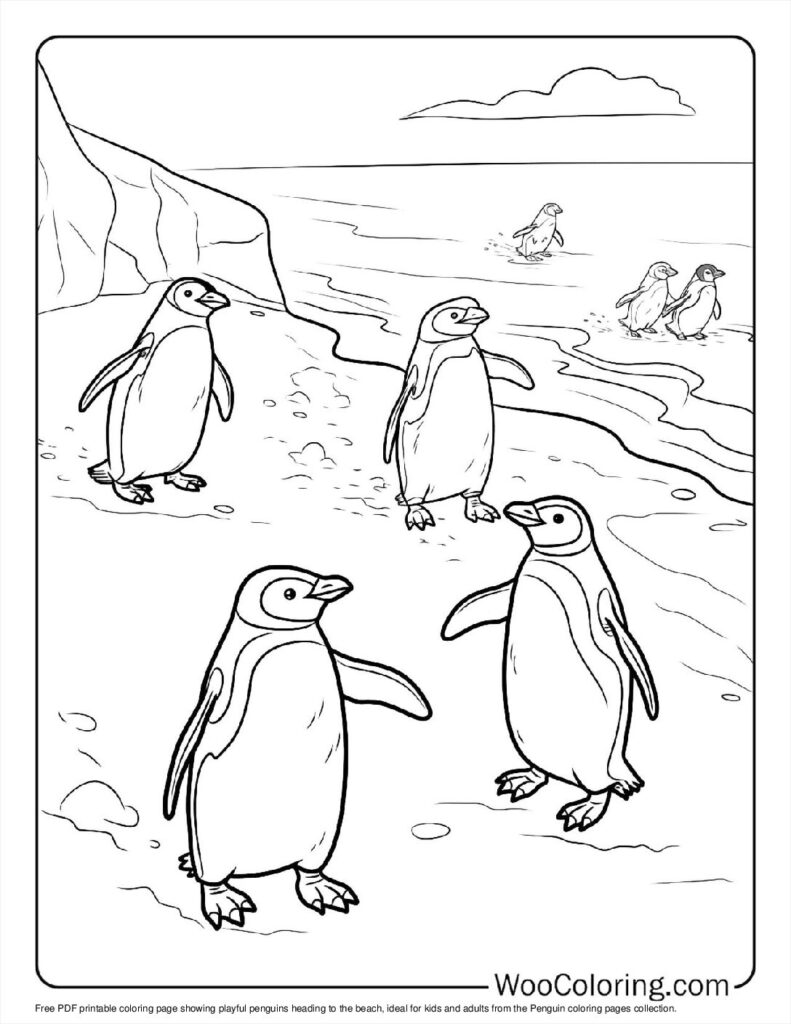 100+ Penguin coloring pages (Free PDF To Print) | Woo Coloring