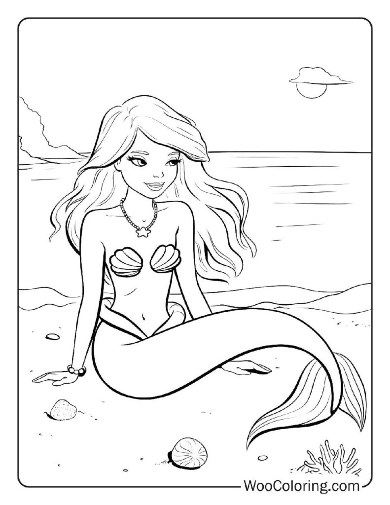 100  Mermaid coloring pages  Free PDF To Print  - 37