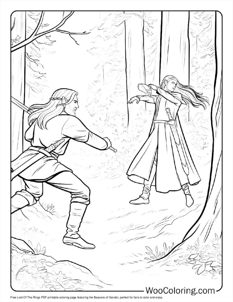 100  Lord Of The Rings coloring pages  Free PDF To Print  - 93