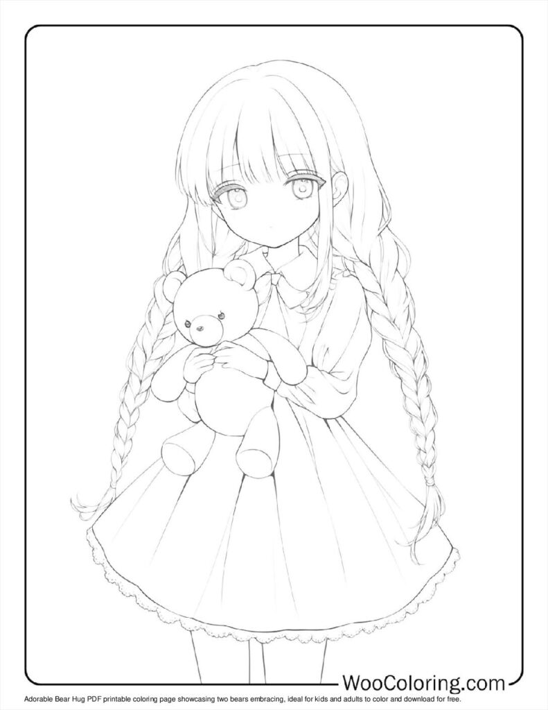 Bear Hug Coloring Page