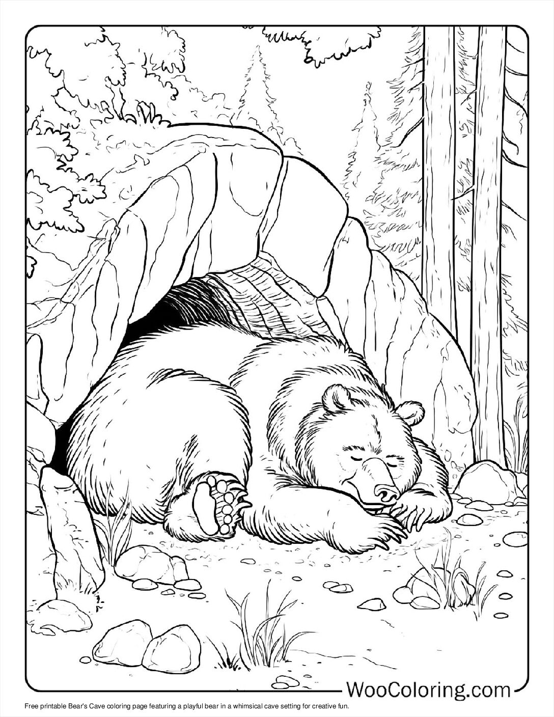 100+ Bear coloring pages (Free PDF To Print) | Woo Coloring